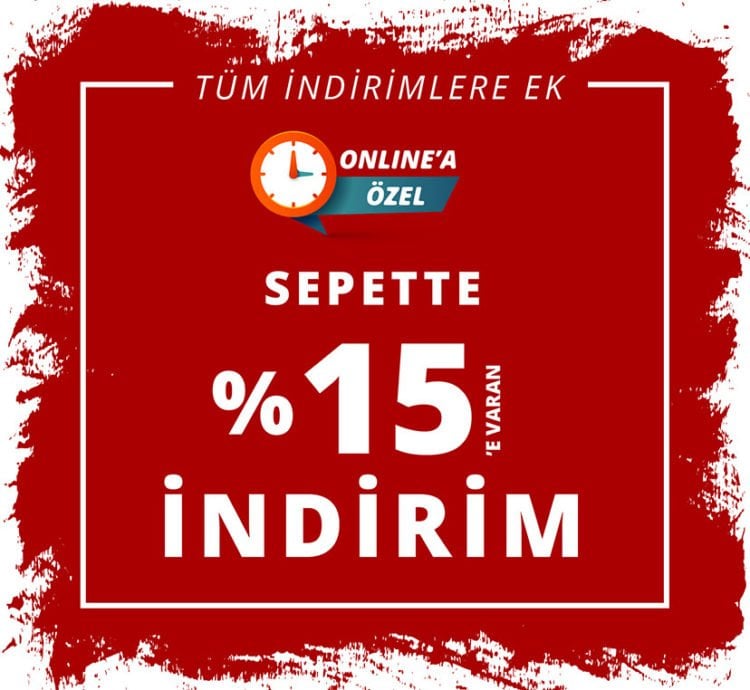 Ekim - Kasım'a Özel Tüm Ürünlerde Sepette %15 İndirim