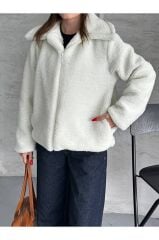 FERMUARLI peluş hırka