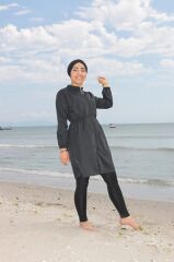 Tesettür Mayo Üçlü Takım Tunik Tayt Bone