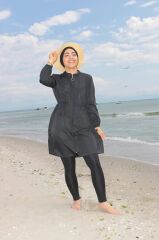 Tesettür Mayo Üçlü Takım Tunik Tayt Bone