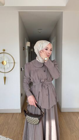 Retro Yaka Kuşaklı İkili Takım