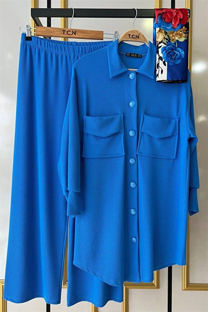 Kışlık Çift Cepli Tesettür Alt Üst Takım