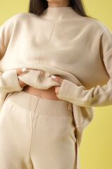 Dik Yaka Triko Alt Üst Takım