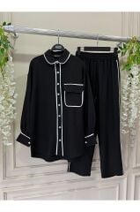 Yazlık Biyeli Keten Kumaş Alt Üst Takım