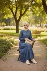 İnce Kot Tesettür Elbise