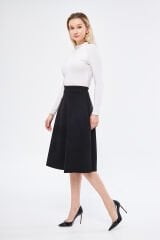 Midi boy Süet kiloş etek