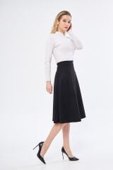 Midi boy Süet kiloş etek