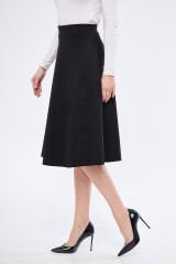 Midi boy Süet kiloş etek