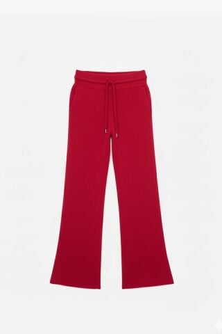 Cepli Bağcıklı Triko Pantolon